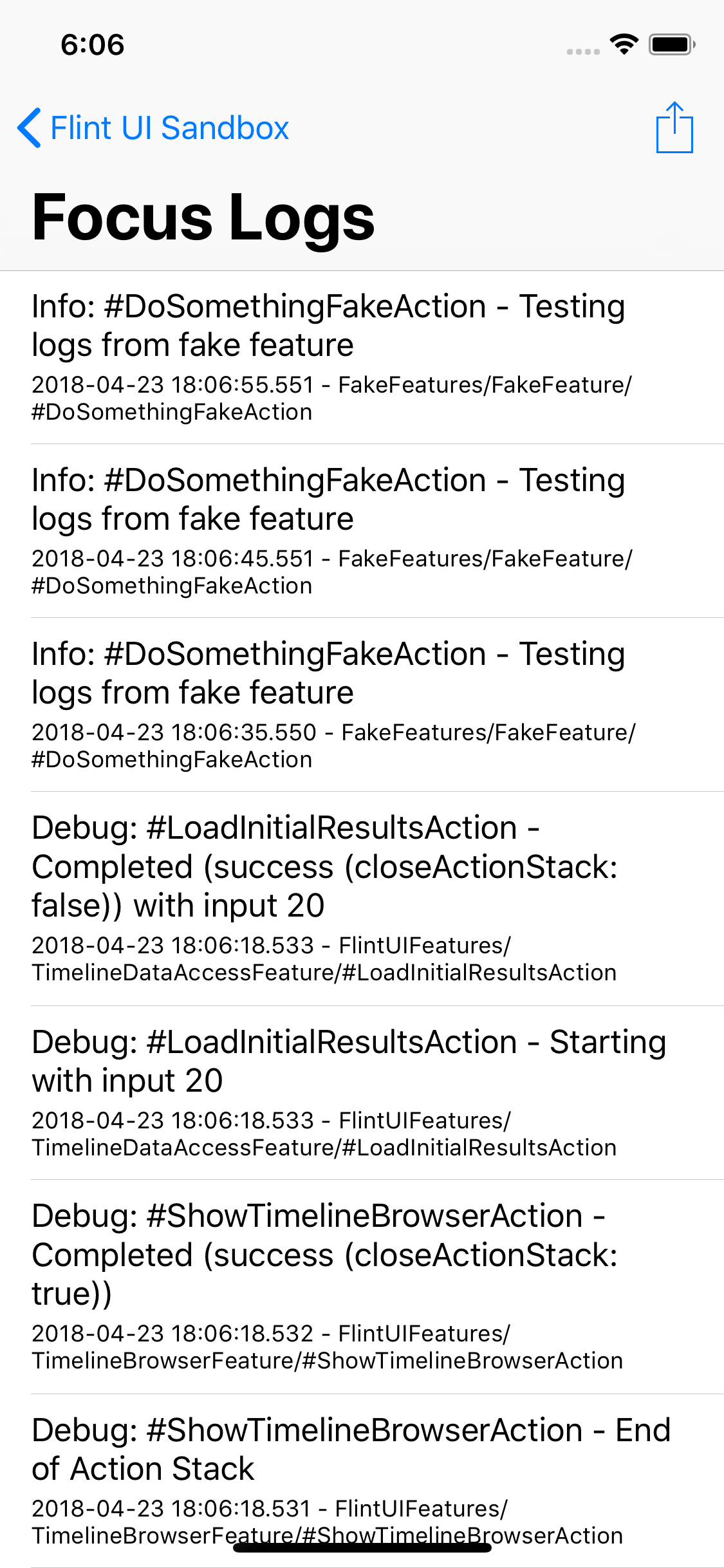 Focus Log Browser screenshot